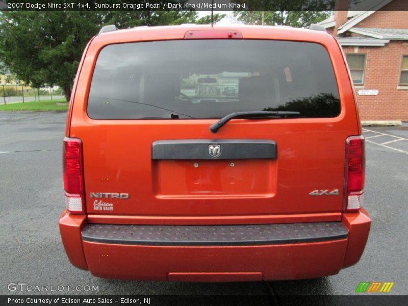 Sunburst Orange Pearl / Dark Khaki/Medium Khaki 2007 Dodge Nitro SXT 4x4
