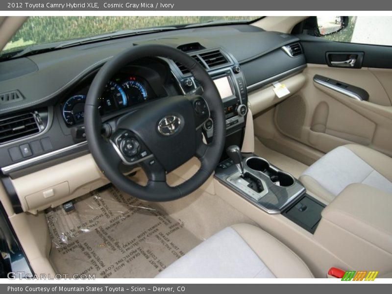 Cosmic Gray Mica / Ivory 2012 Toyota Camry Hybrid XLE