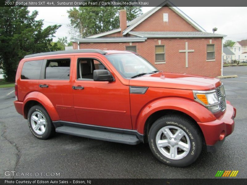 Sunburst Orange Pearl / Dark Khaki/Medium Khaki 2007 Dodge Nitro SXT 4x4