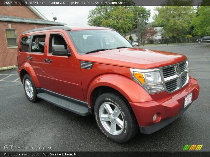 Sunburst Orange Pearl / Dark Khaki/Medium Khaki 2007 Dodge Nitro SXT 4x4