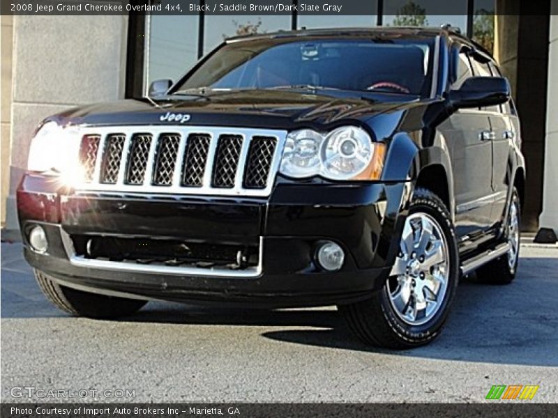 Black / Saddle Brown/Dark Slate Gray 2008 Jeep Grand Cherokee Overland 4x4