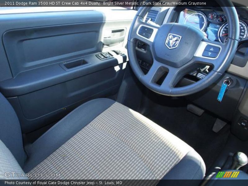 Bright Silver Metallic / Dark Slate Gray/Medium Graystone 2011 Dodge Ram 3500 HD ST Crew Cab 4x4 Dually
