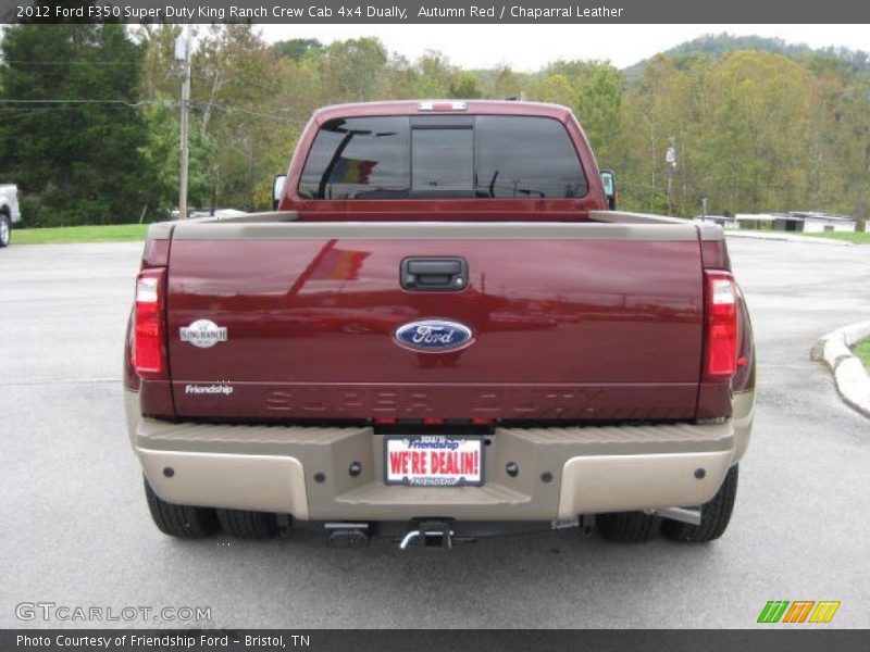 Autumn Red / Chaparral Leather 2012 Ford F350 Super Duty King Ranch Crew Cab 4x4 Dually