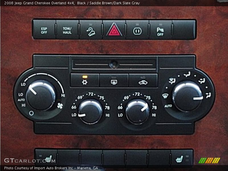 Controls of 2008 Grand Cherokee Overland 4x4