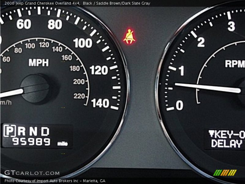 Black / Saddle Brown/Dark Slate Gray 2008 Jeep Grand Cherokee Overland 4x4