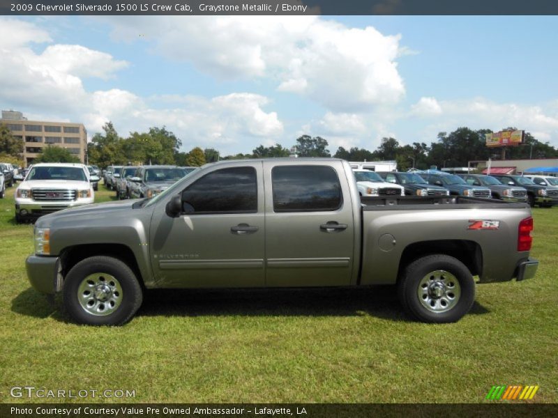 Graystone Metallic / Ebony 2009 Chevrolet Silverado 1500 LS Crew Cab