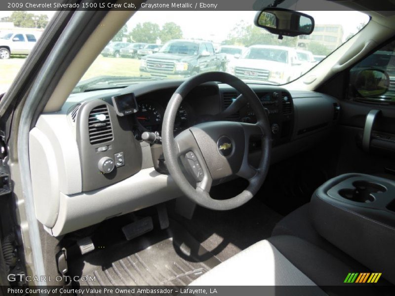 Graystone Metallic / Ebony 2009 Chevrolet Silverado 1500 LS Crew Cab