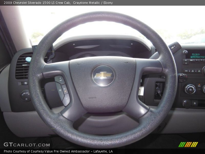 Graystone Metallic / Ebony 2009 Chevrolet Silverado 1500 LS Crew Cab
