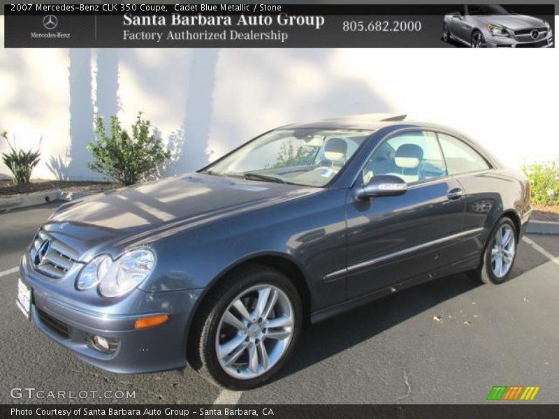 Cadet Blue Metallic / Stone 2007 Mercedes-Benz CLK 350 Coupe