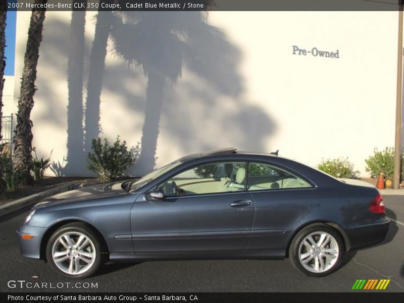 Cadet Blue Metallic / Stone 2007 Mercedes-Benz CLK 350 Coupe