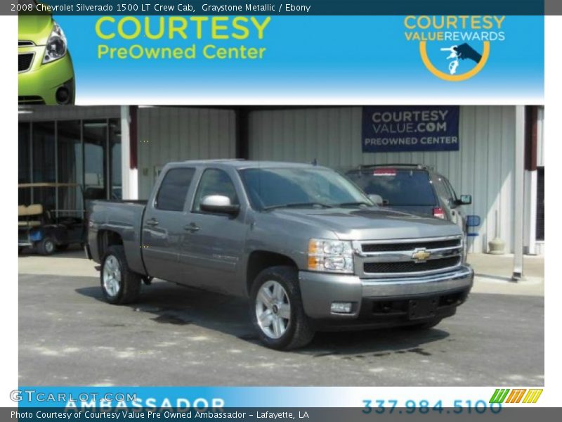 Graystone Metallic / Ebony 2008 Chevrolet Silverado 1500 LT Crew Cab