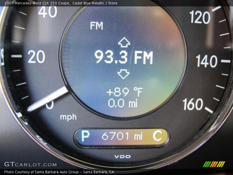 Cadet Blue Metallic / Stone 2007 Mercedes-Benz CLK 350 Coupe