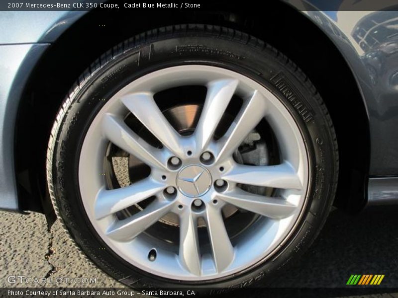 Cadet Blue Metallic / Stone 2007 Mercedes-Benz CLK 350 Coupe