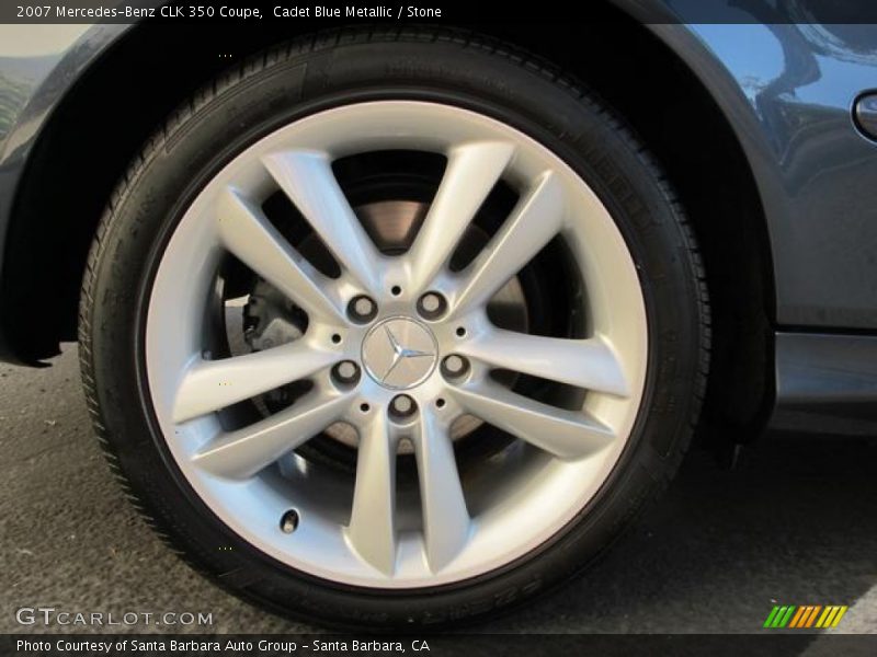 Cadet Blue Metallic / Stone 2007 Mercedes-Benz CLK 350 Coupe
