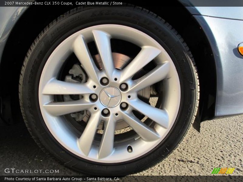 Cadet Blue Metallic / Stone 2007 Mercedes-Benz CLK 350 Coupe