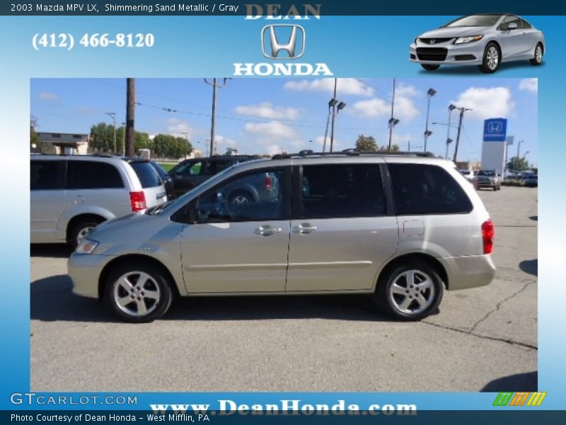 Shimmering Sand Metallic / Gray 2003 Mazda MPV LX