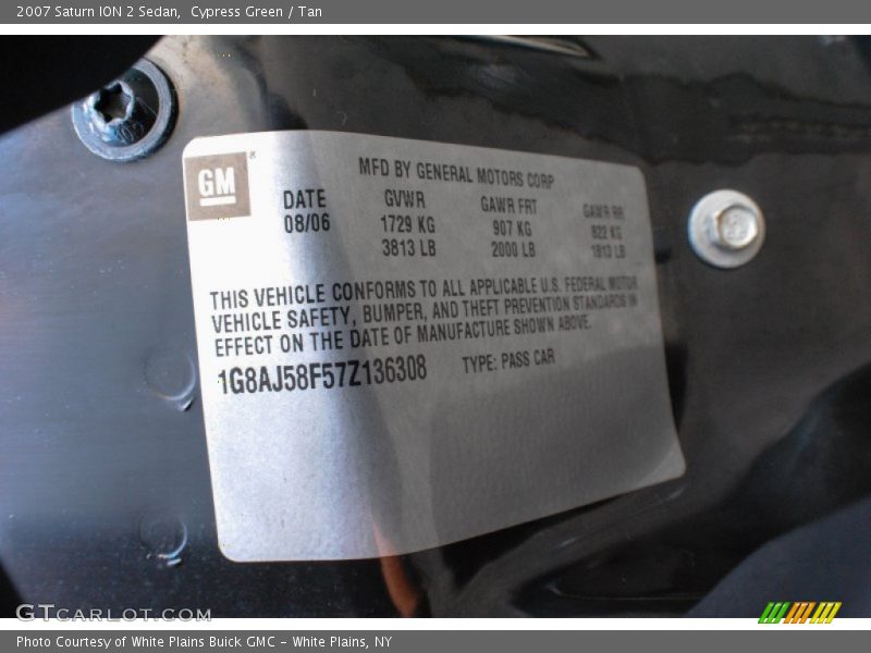 Cypress Green / Tan 2007 Saturn ION 2 Sedan