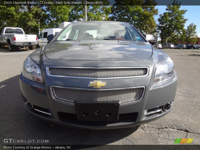 Dark Gray Metallic / Ebony/Brick 2009 Chevrolet Malibu LTZ Sedan
