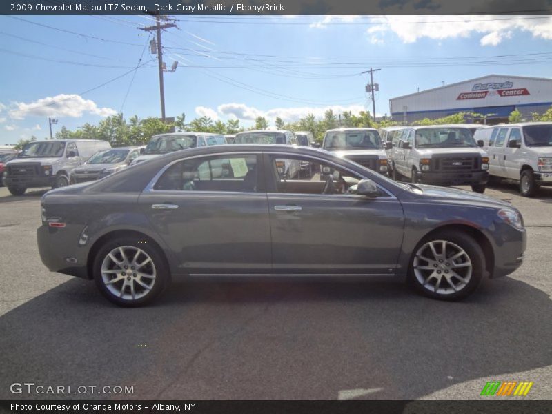 Dark Gray Metallic / Ebony/Brick 2009 Chevrolet Malibu LTZ Sedan