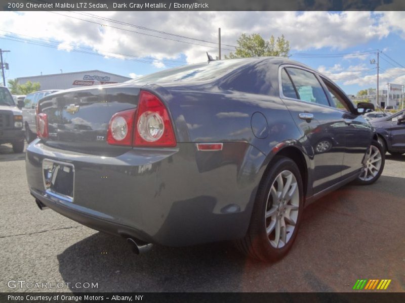 Dark Gray Metallic / Ebony/Brick 2009 Chevrolet Malibu LTZ Sedan