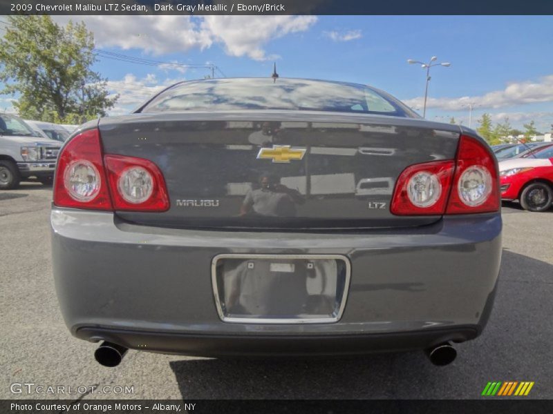 Dark Gray Metallic / Ebony/Brick 2009 Chevrolet Malibu LTZ Sedan