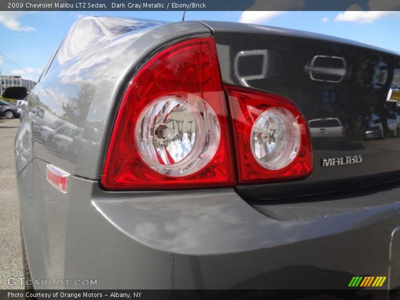 Dark Gray Metallic / Ebony/Brick 2009 Chevrolet Malibu LTZ Sedan