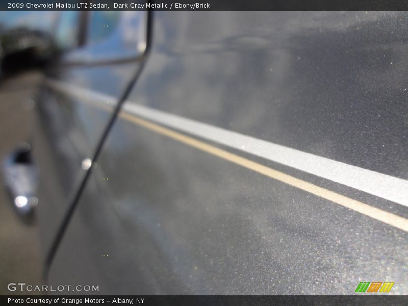 Dark Gray Metallic / Ebony/Brick 2009 Chevrolet Malibu LTZ Sedan