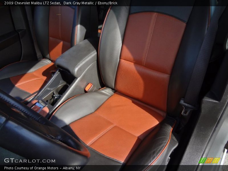 Dark Gray Metallic / Ebony/Brick 2009 Chevrolet Malibu LTZ Sedan