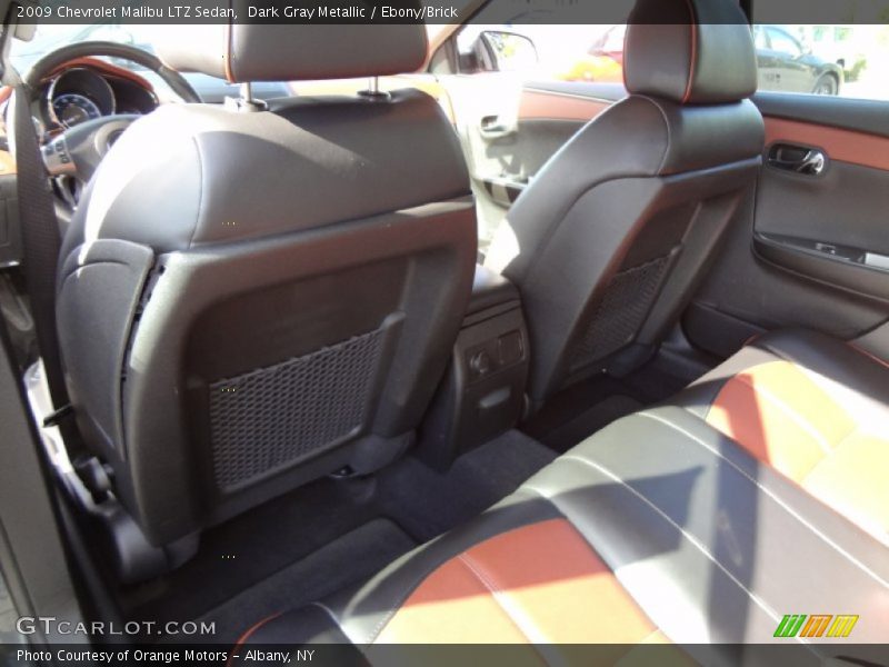 Dark Gray Metallic / Ebony/Brick 2009 Chevrolet Malibu LTZ Sedan