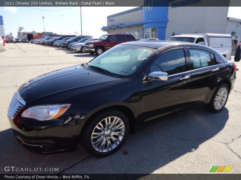 Brilliant Black Crystal Pearl / Black 2011 Chrysler 200 Limited