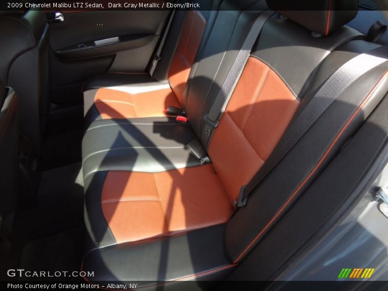 Dark Gray Metallic / Ebony/Brick 2009 Chevrolet Malibu LTZ Sedan