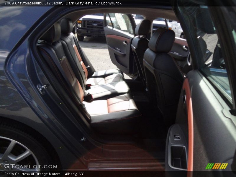 Dark Gray Metallic / Ebony/Brick 2009 Chevrolet Malibu LTZ Sedan