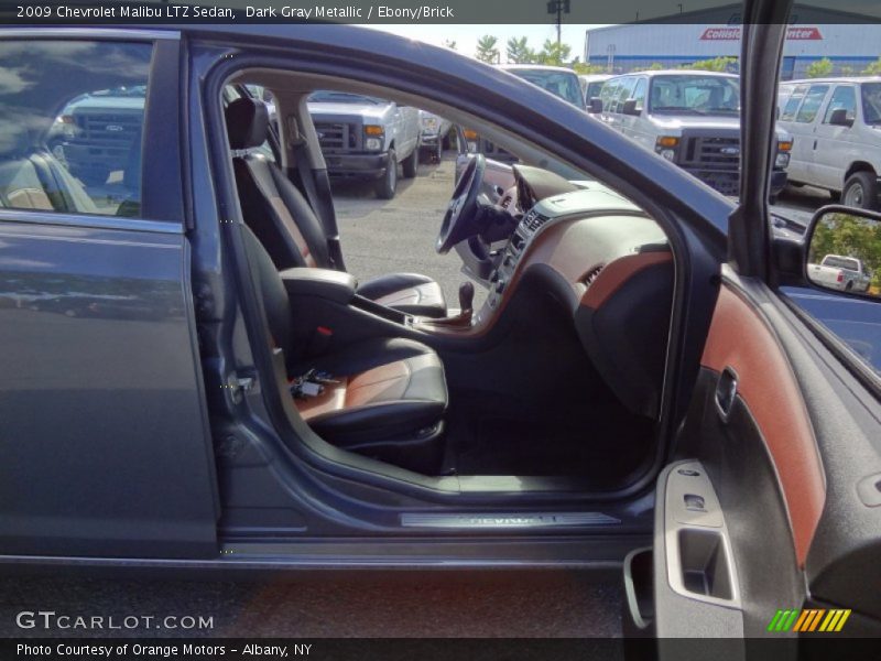 Dark Gray Metallic / Ebony/Brick 2009 Chevrolet Malibu LTZ Sedan