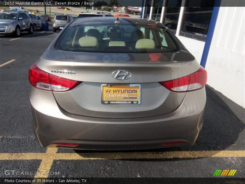 Desert Bronze / Beige 2012 Hyundai Elantra GLS