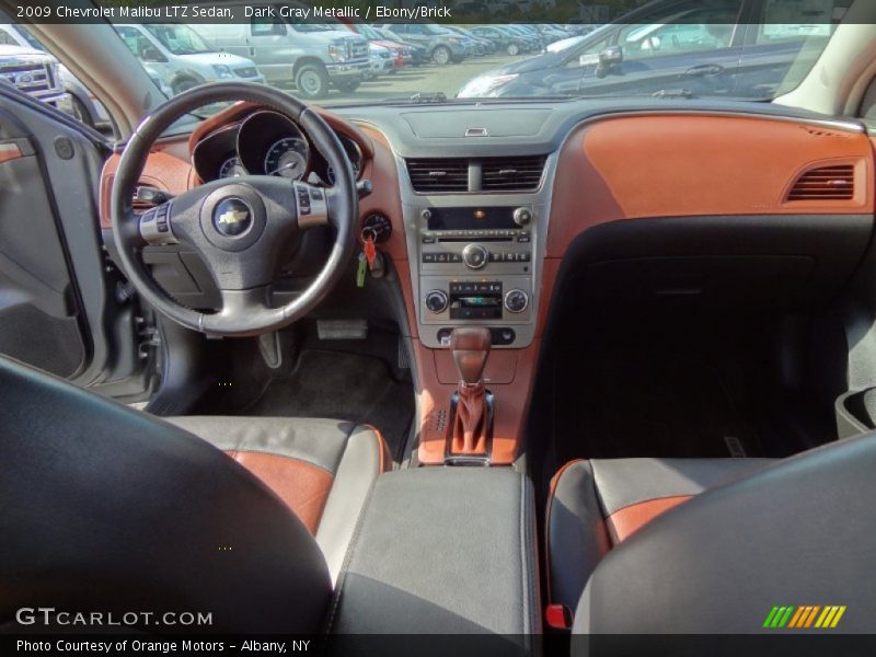Dark Gray Metallic / Ebony/Brick 2009 Chevrolet Malibu LTZ Sedan
