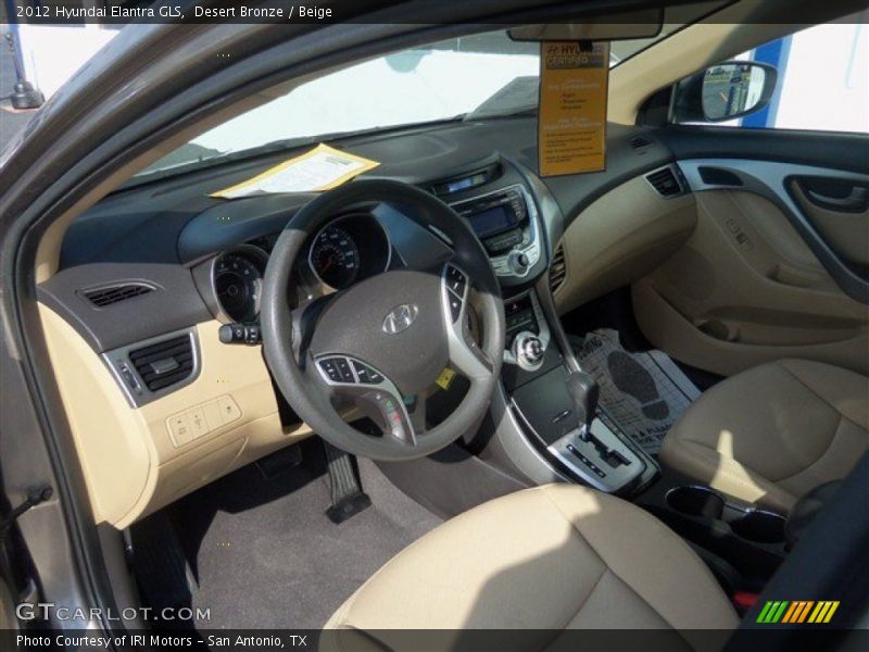 Desert Bronze / Beige 2012 Hyundai Elantra GLS