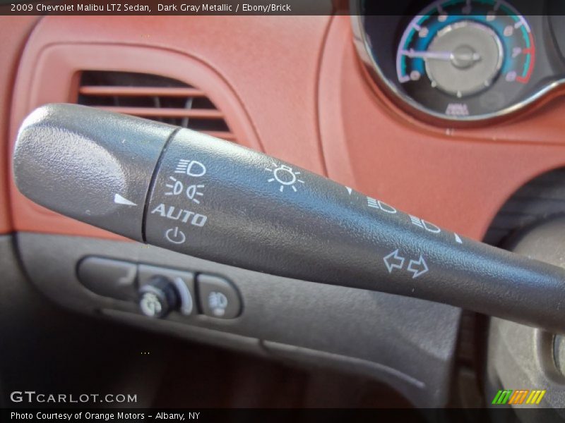 Dark Gray Metallic / Ebony/Brick 2009 Chevrolet Malibu LTZ Sedan