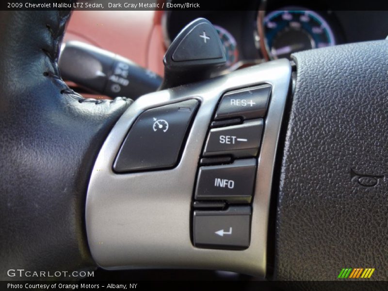 Dark Gray Metallic / Ebony/Brick 2009 Chevrolet Malibu LTZ Sedan