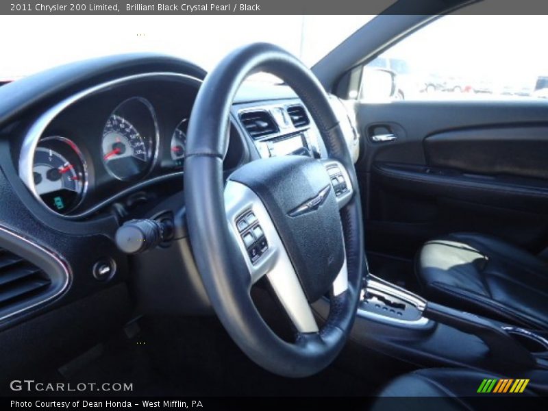 Brilliant Black Crystal Pearl / Black 2011 Chrysler 200 Limited