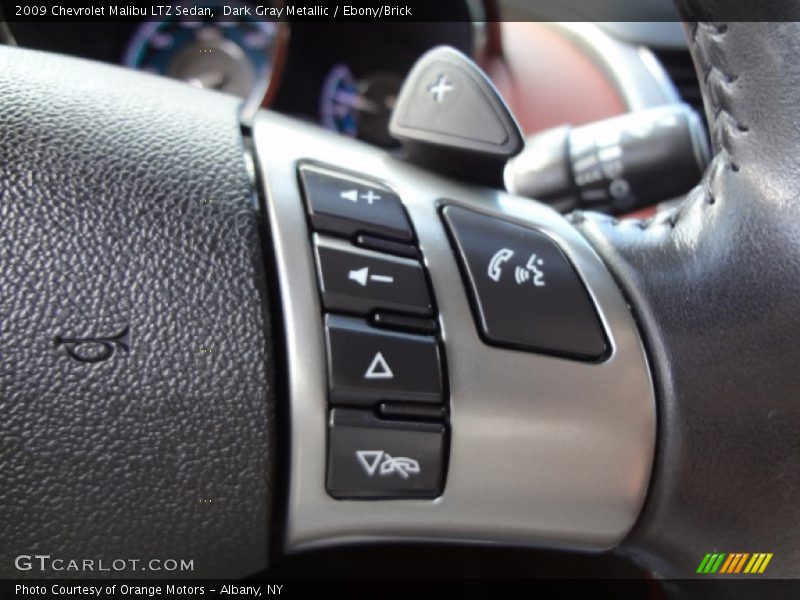 Dark Gray Metallic / Ebony/Brick 2009 Chevrolet Malibu LTZ Sedan