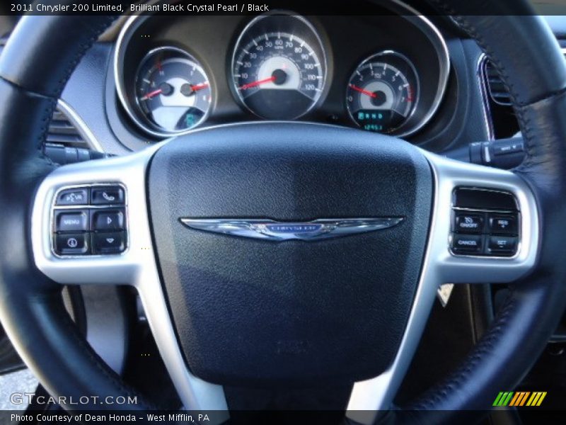 Brilliant Black Crystal Pearl / Black 2011 Chrysler 200 Limited