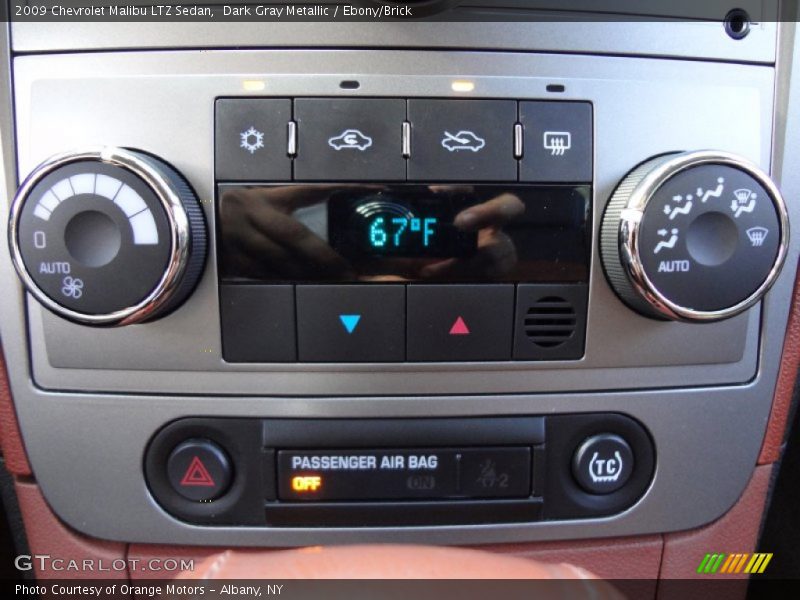 Dark Gray Metallic / Ebony/Brick 2009 Chevrolet Malibu LTZ Sedan