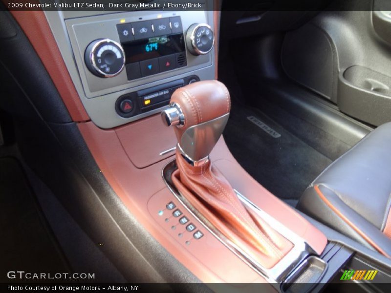 Dark Gray Metallic / Ebony/Brick 2009 Chevrolet Malibu LTZ Sedan