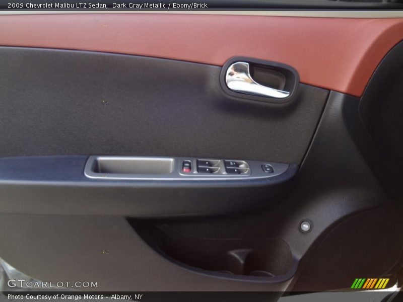 Dark Gray Metallic / Ebony/Brick 2009 Chevrolet Malibu LTZ Sedan