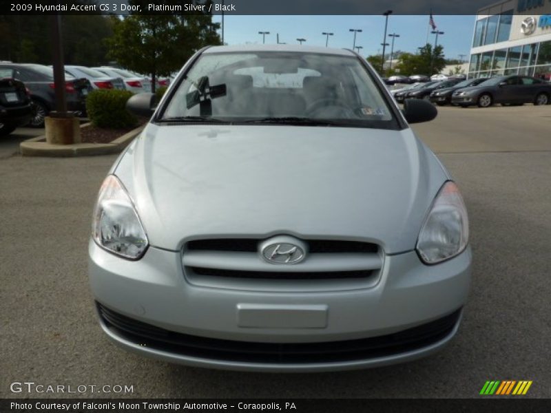 Platinum Silver / Black 2009 Hyundai Accent GS 3 Door