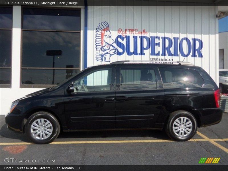 Midnight Black / Beige 2012 Kia Sedona LX