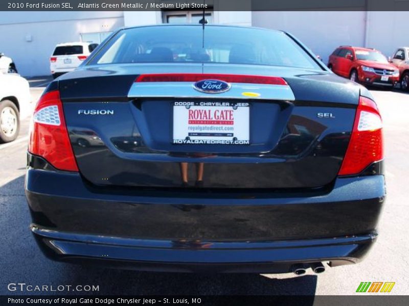 Atlantis Green Metallic / Medium Light Stone 2010 Ford Fusion SEL