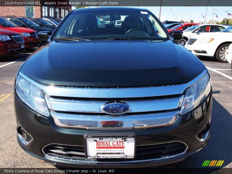 Atlantis Green Metallic / Medium Light Stone 2010 Ford Fusion SEL