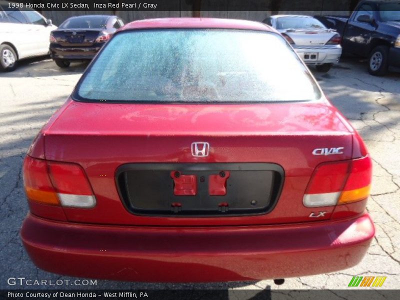 Inza Red Pearl / Gray 1998 Honda Civic LX Sedan