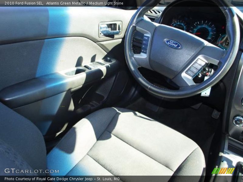 Atlantis Green Metallic / Medium Light Stone 2010 Ford Fusion SEL